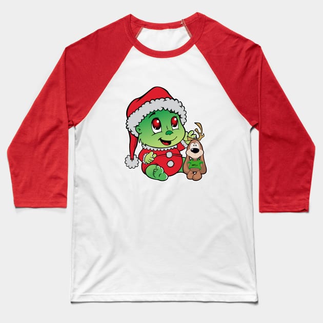 Bah Humbug Baseball T-Shirt by TinyTerrors